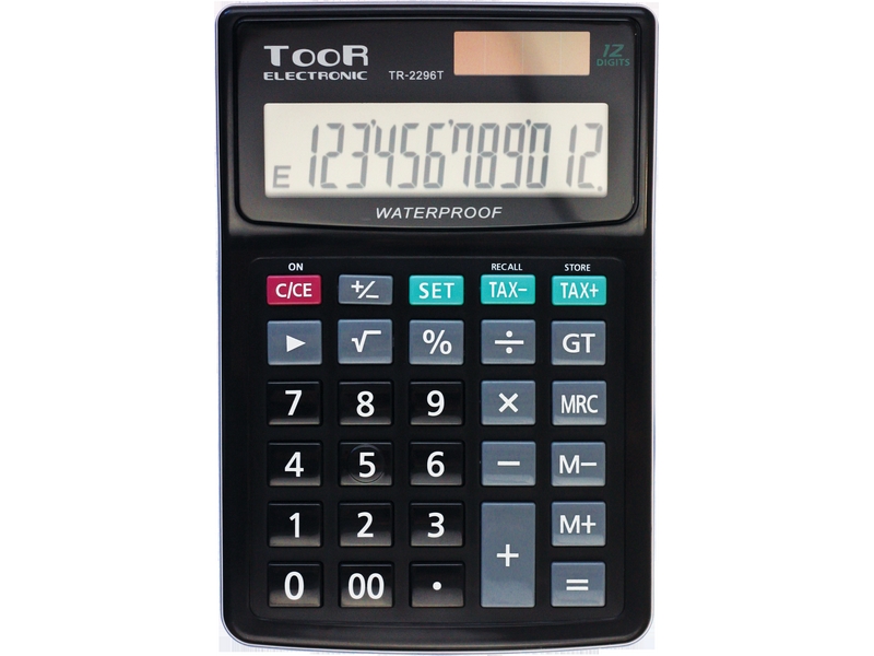 Kalkulator Toor Electronic Tr-2296 12-Stellig Wasserdicht (Ka6767)