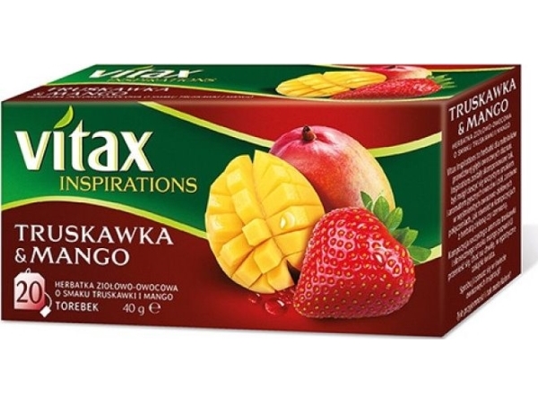 Vitax Herbata Vitax Inspirations Erdbeere & Mango 20 Teebeutel 6643110