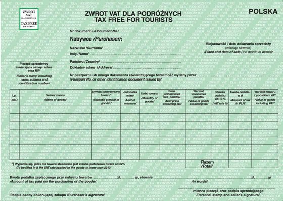 Michalczyk & Prokop Momsrefusion for rejsende A4 DRUK 180-1U
