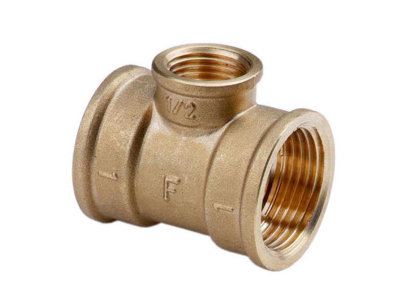 Messing T-Stykke 3/4X1/2X3/4" T08z Ferro