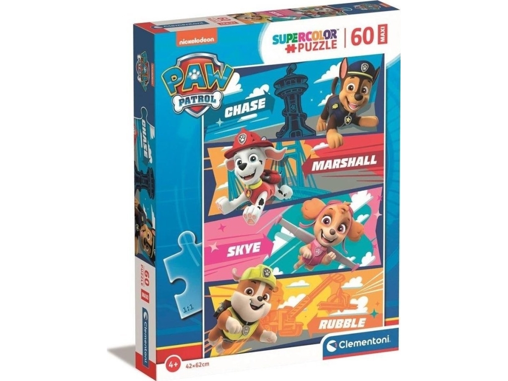 Clementoni Puslespil, Maxi, Paw Patrol, 60 Brikker