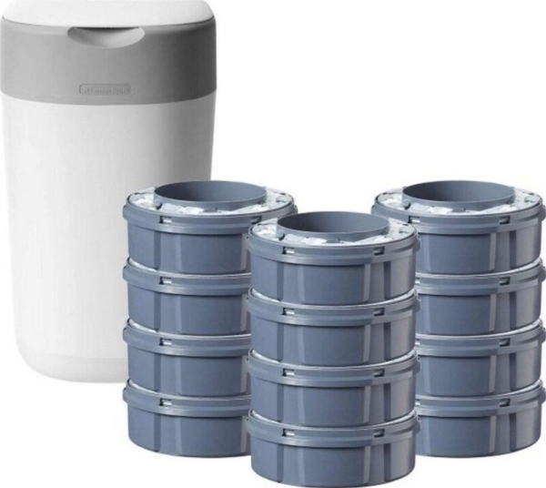 TOMMEE TIPPEE TWIST AND CLICK ADVANCED CONTAINER AND 12-POUNCE COOKETTEER SET, Hvid