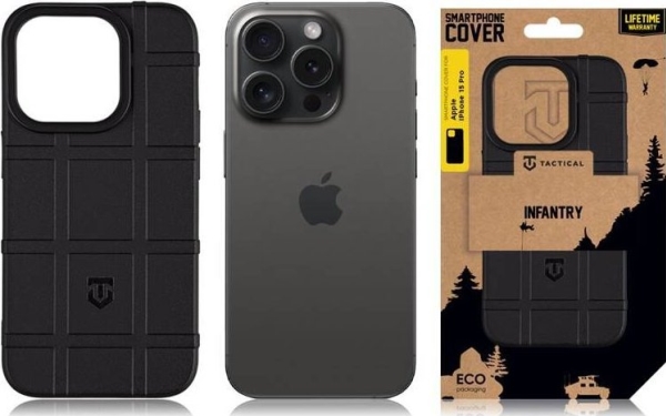 Tactical Infantry Cover For Apple Iphone 15 Pro Black