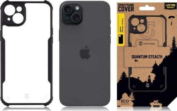Tactical Quantum Stealth Cover For Apple Iphone 15 Plus Clear/Black Standard
