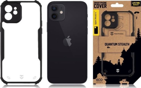 Tactical Quantum Stealth Cover For Apple Iphone 12 Clear/Black Standard