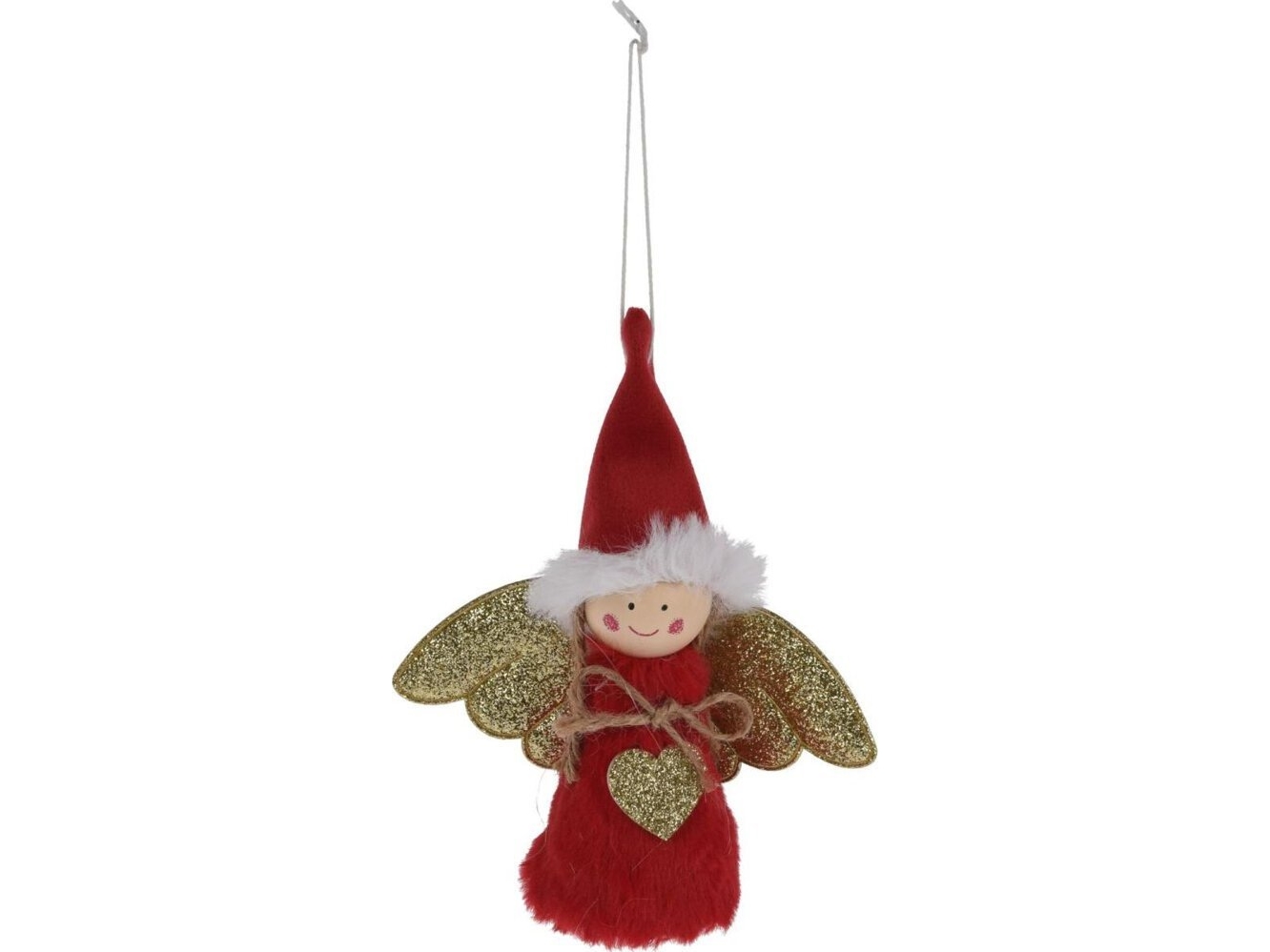Koopman dekorativ julgranshängare julkula ängel 14 cm röd | Julen - För julgranen - Julgransdekorationer | GameStuff