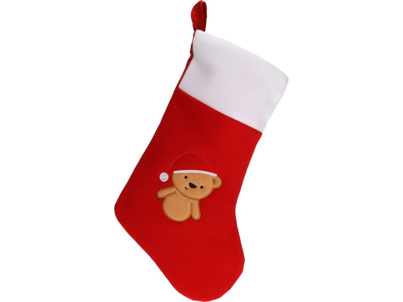 Juledekoration Koopman Julegave sok stor 40cm bamse