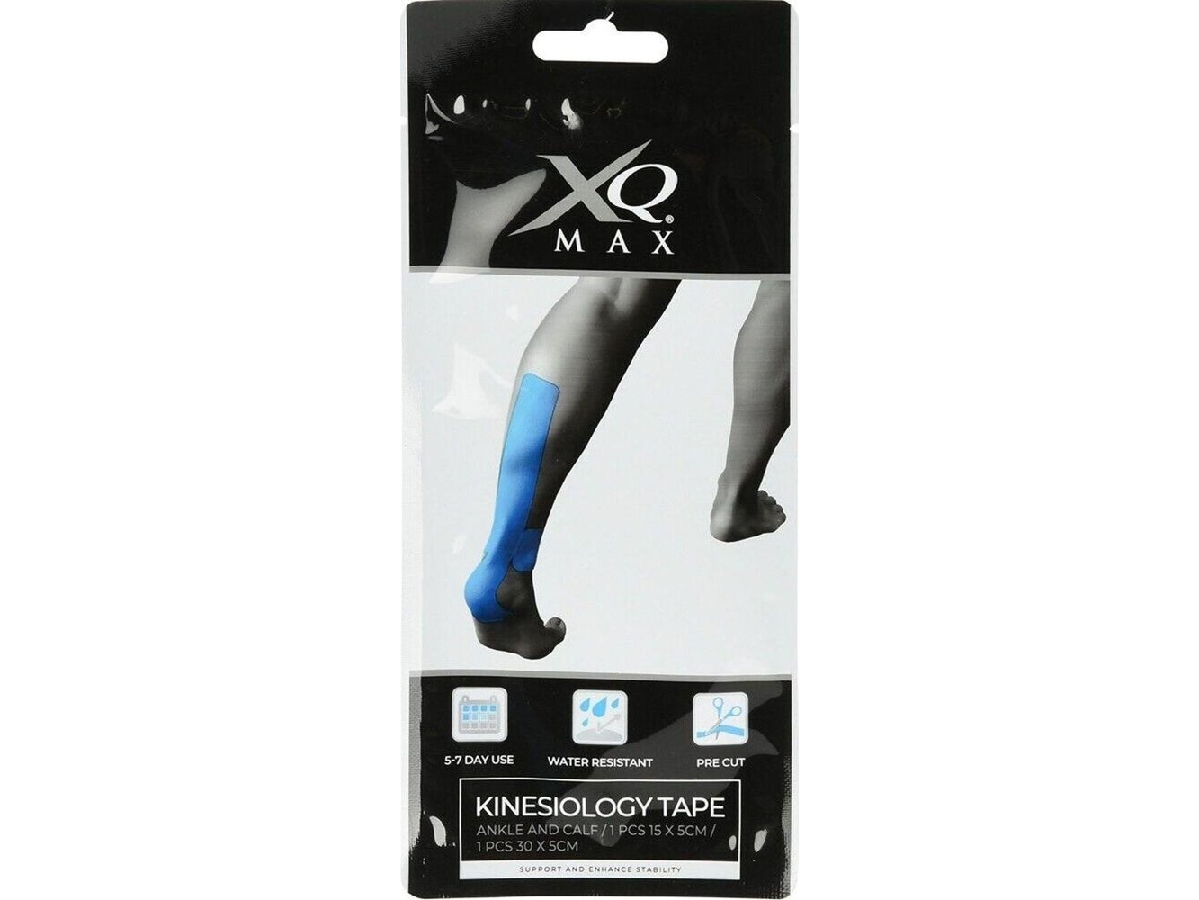 Koopman kinesiologisk tape til ankel og læg 15x5cm og 30x5cm blå