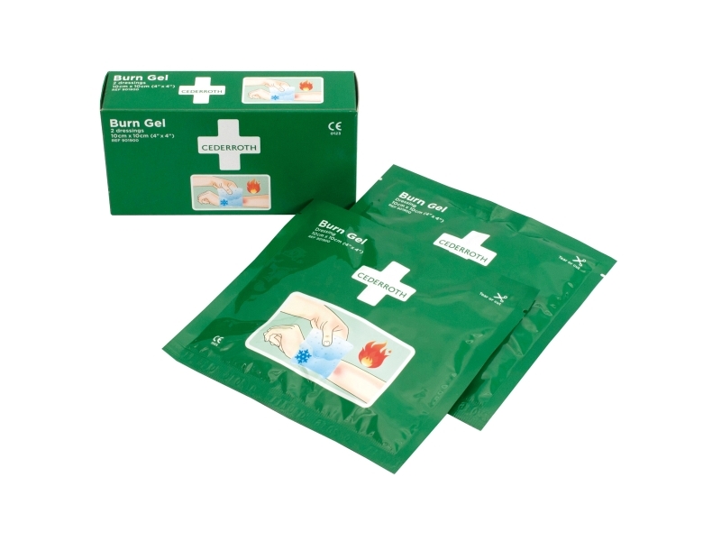 Burn Gel Kompresser Cederroth, 10 x 10 cm, pakke a 2 stk. | Kläder & Säkerhet - Säkerhetsutrustning - Första hjälpen | GameStuff