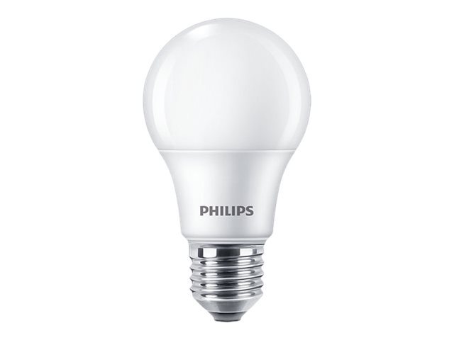 Philips Led - Led - Matteret Finish - E27 - 8 W (Tilsvarende 60 W) - Klasse F - Varmt Hvidt Lys - 2700 K (Pakke Med 2)