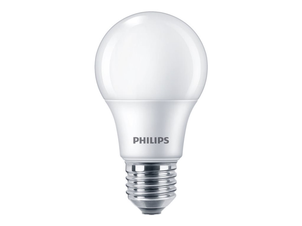 Philips Led Glödlampa Form: A60 Glaserad Finish E27 4.9 W Motsvarande 40 W Klass F Varmt Vitt Ljus 2700 K Paket Om 2