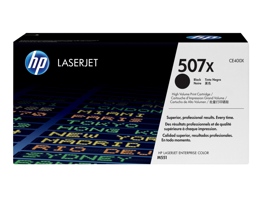 Hp 507X - Højtydende - Sort - Original - Laserjet - Tonerpatron (Ce400x) - For Color Laserjet Enterprise Mfp M575 Laserjet Enterprise Flow Mfp M575