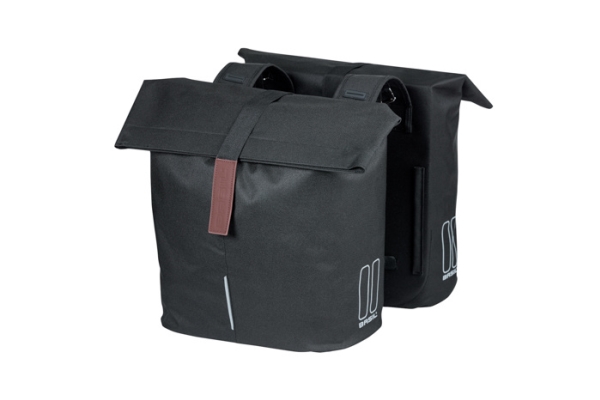 Basil City, Bagside, Cykeltaske, Polyester, Sort, 28 L, 10 kg