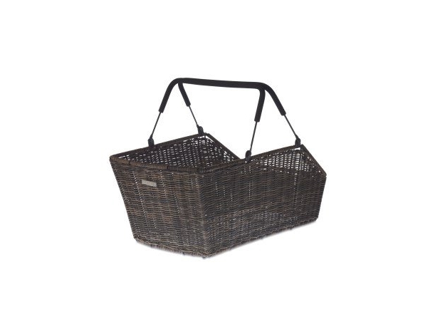 Basil Cento, Hinten, Fahrradkorb, Rattan, Braun, 22 L, 5 Kg