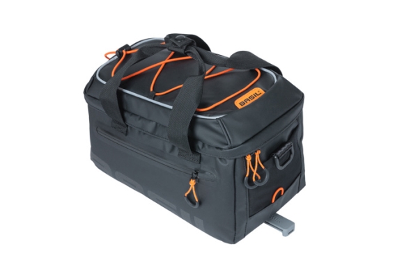 Basil Miles Tarpaulin, Bagside, Cykeltaske, Presenning, Orange, Sort, 7 L, 5 kg