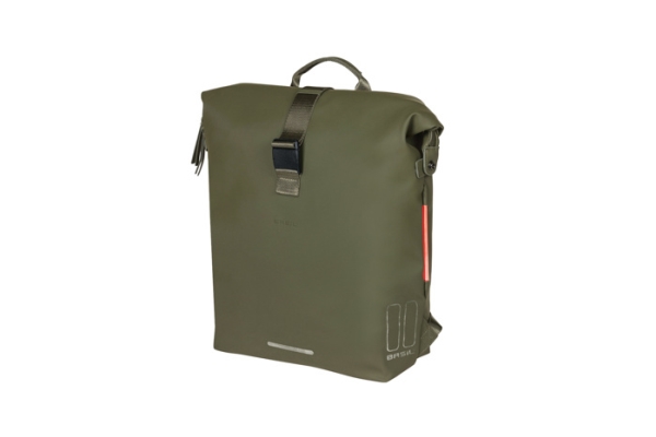 Basil SoHo, Taka, Polkupyörälaukku, Polyuretaani, Vihreä, 17 L, 5 kg