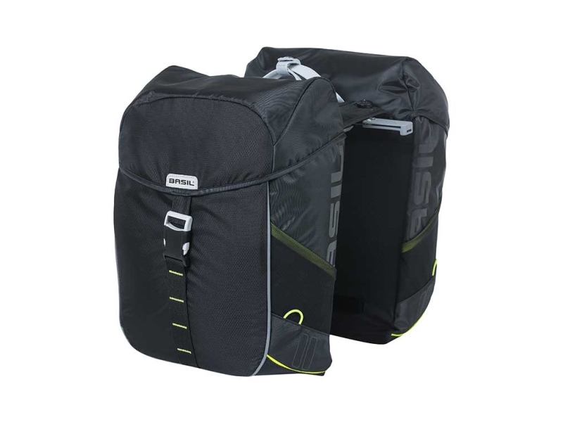 Basil Miles Mik, Hinten, Fahrradtasche, Polyester, Schwarz, 34 L, 10 Kg