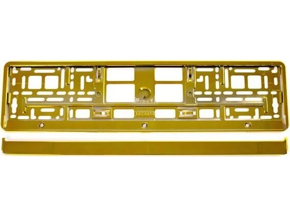 UTAL nummerpladeramme i metalliseret guld AMIO-71457/01170ZL
