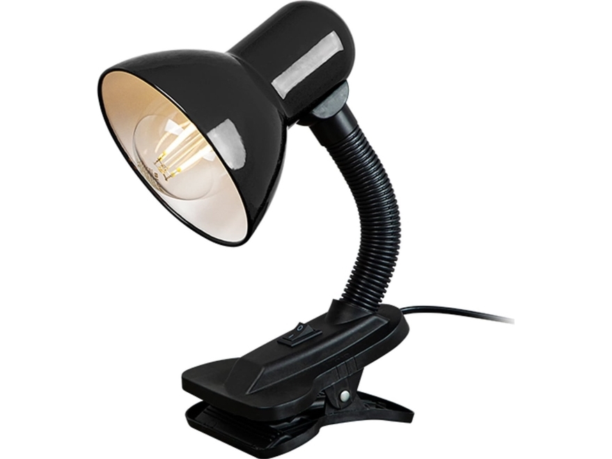 Blow Skrivebordslampe 44-155# Skrivebordslampe Lb-08 Med Klips Sort