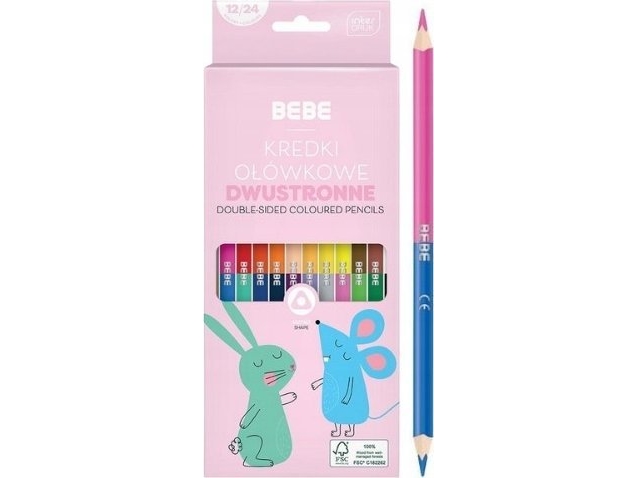 BB Kids dobbelt-sidede blyanter farver 12/24