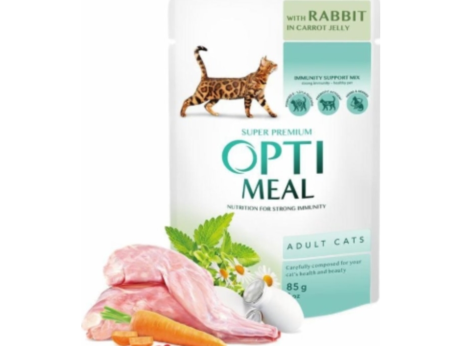 Optimeal Optimeal Cat Sachet85g Kani Porkkana Hyytelö