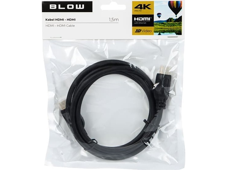 Kabel Blow Hdmi - Hdmi 1.5M Czarny (92-661#)