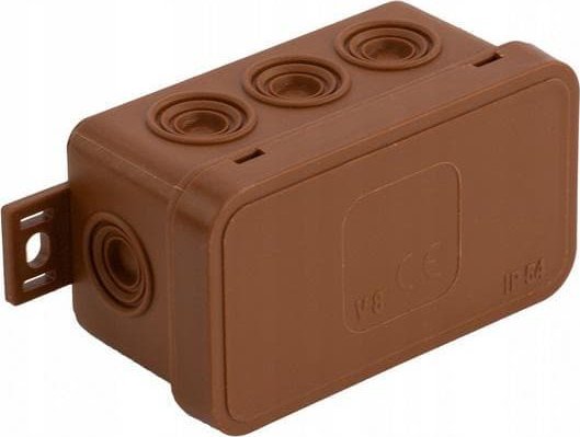 Viplast Unterputzdose Leer 8 Einsätze V8 Klick Braun Ip54 80X45x41mm 038-02