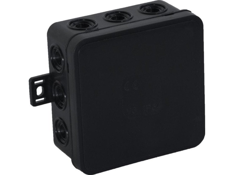 Viplast Aufputzkasten Leer 12 Einlässe Viplast V6 Klik Black Ip54 85X85x41mm 036-05