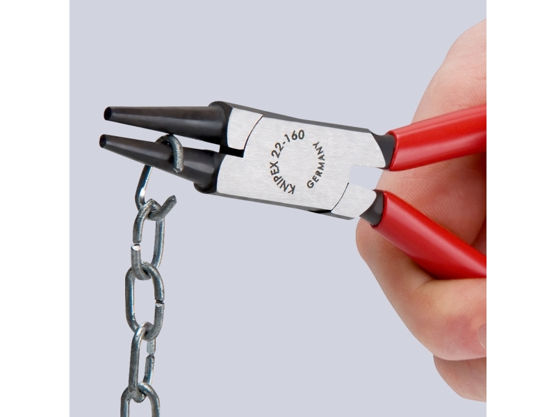 Knipex 22 01 125 Elektronik Og Finmekanik Rundtang Lige Krom-Vanadium Elektrostål 125 Mm