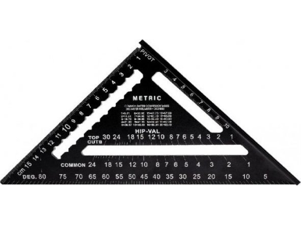 Pro Tømrer-Vinkel I Aluminium Med Sokkel 175 Mm (1 Stk)