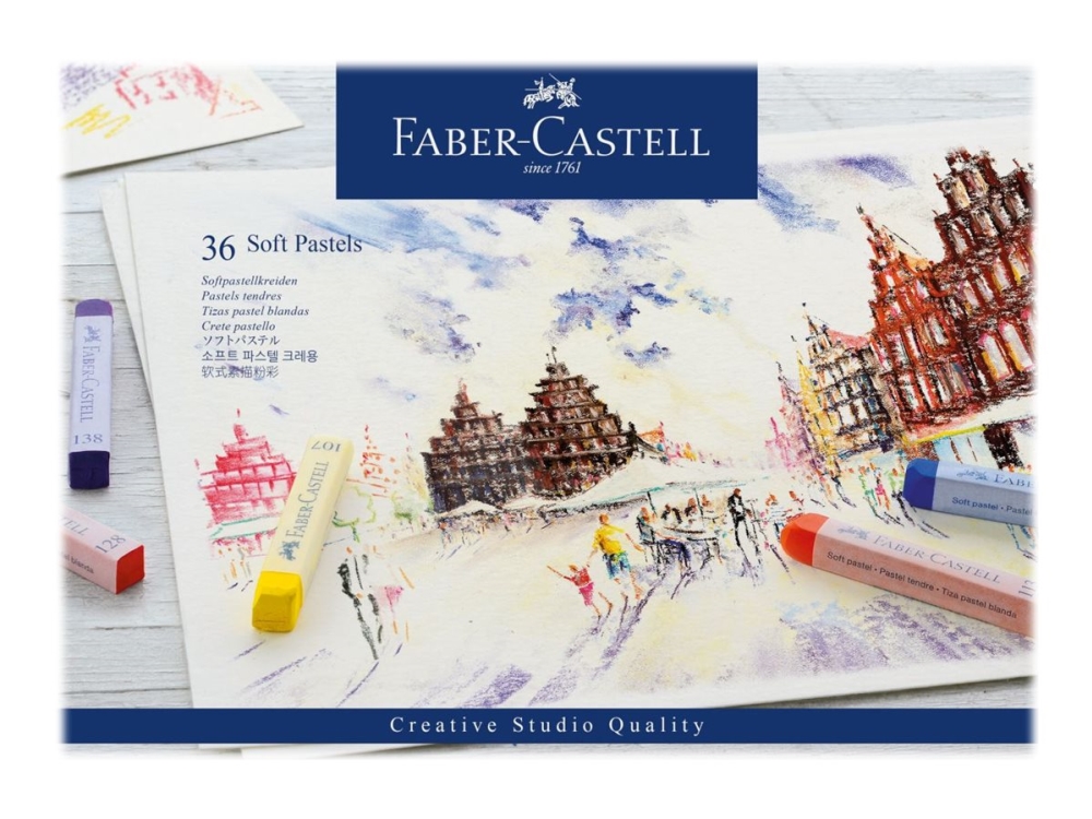 Faber-Castell STUDIO QUALITY - Kridt - blød pastel - assorterede farver (pakke med 36)