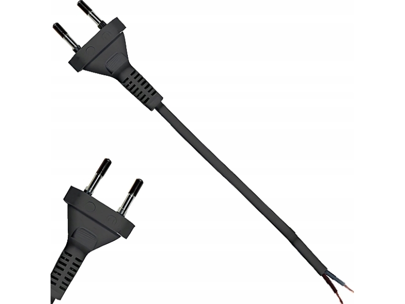 Zamel Tilslutningskabel Zamel Prw10000338 Med Flad Stik 5M 2X0,75 Sort Sp 5,0