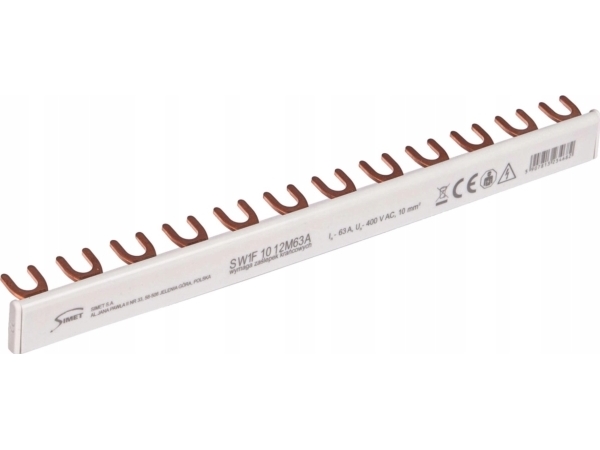 Simet Tilslutningsbeslag - Ledning 1-FAZ 63A 12 MOD. 10MM2 SW1F 10 12M63A 81991006
