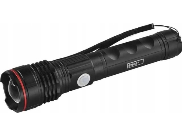Emos Led-Taschenlampe Usb-C Wiederaufladbar 600 Lm 3 Modi 100/50/25% Wasserdicht Emos P3116 Aluminium Schwarz (Alternativ Mit Batterien 3X R03 Aaa)