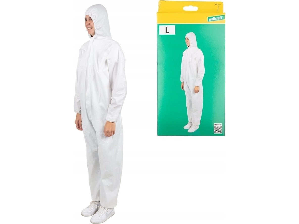 Wolfcraft engångsoverall - L | Kläder & Säkerhet - Arbetskläder - Engångskläder | GameStuff