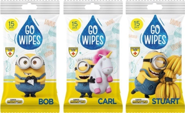 Eurus Others Gowipes Minions Feuchttücher - Mix Muster 1Op.-15Pcs