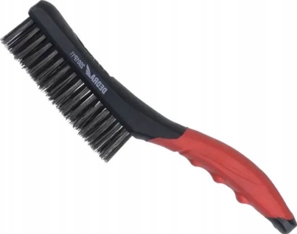 Dedra trådbørste 4-rækket, stål, 260 mm, dobbelt håndtag