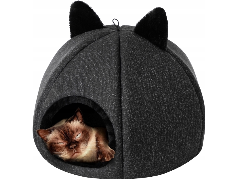 DOGGY R2 KITTY HEAD CZARNY | Sällskapsdjur - Katt - Kattens sovplads | GameStuff