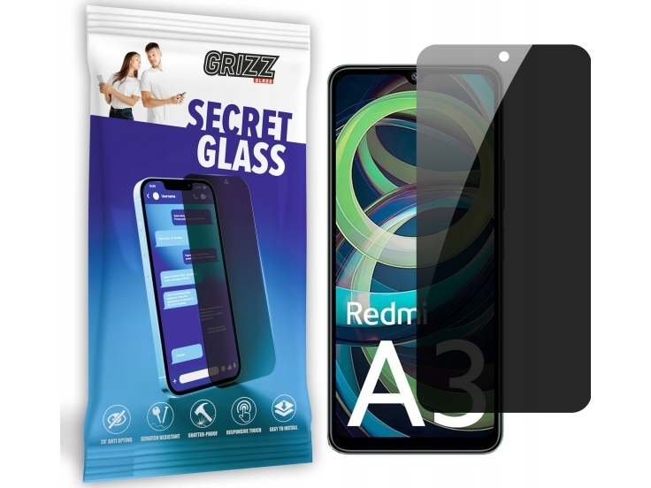 Grizzglass Secretglass Privacy Glass Til Xiaomi Redmi A3