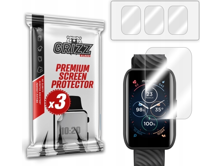 Grizzglass Hydrogel Skærmfilm Hydrofilm Til Motorola Moto Watch 40