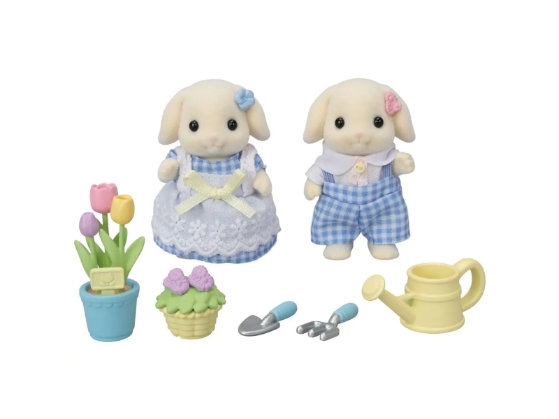 Sylvanian Families Flower Set With Figures Flora Rabbit