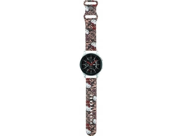 Hello Kitty Silicone Tags Graffiti - Universalarmband Für Smartwatch 22 Mm (Rosa)