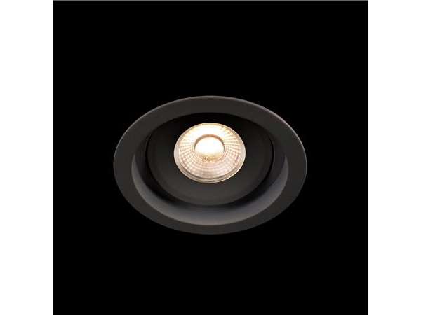 LED-alasvalo Level Quick ISO Black 2700K, 480 lm, Ra&gt 90, 3SDCM, 36°, 6W, IP44, mukana himmennettävä vaiheohjain.