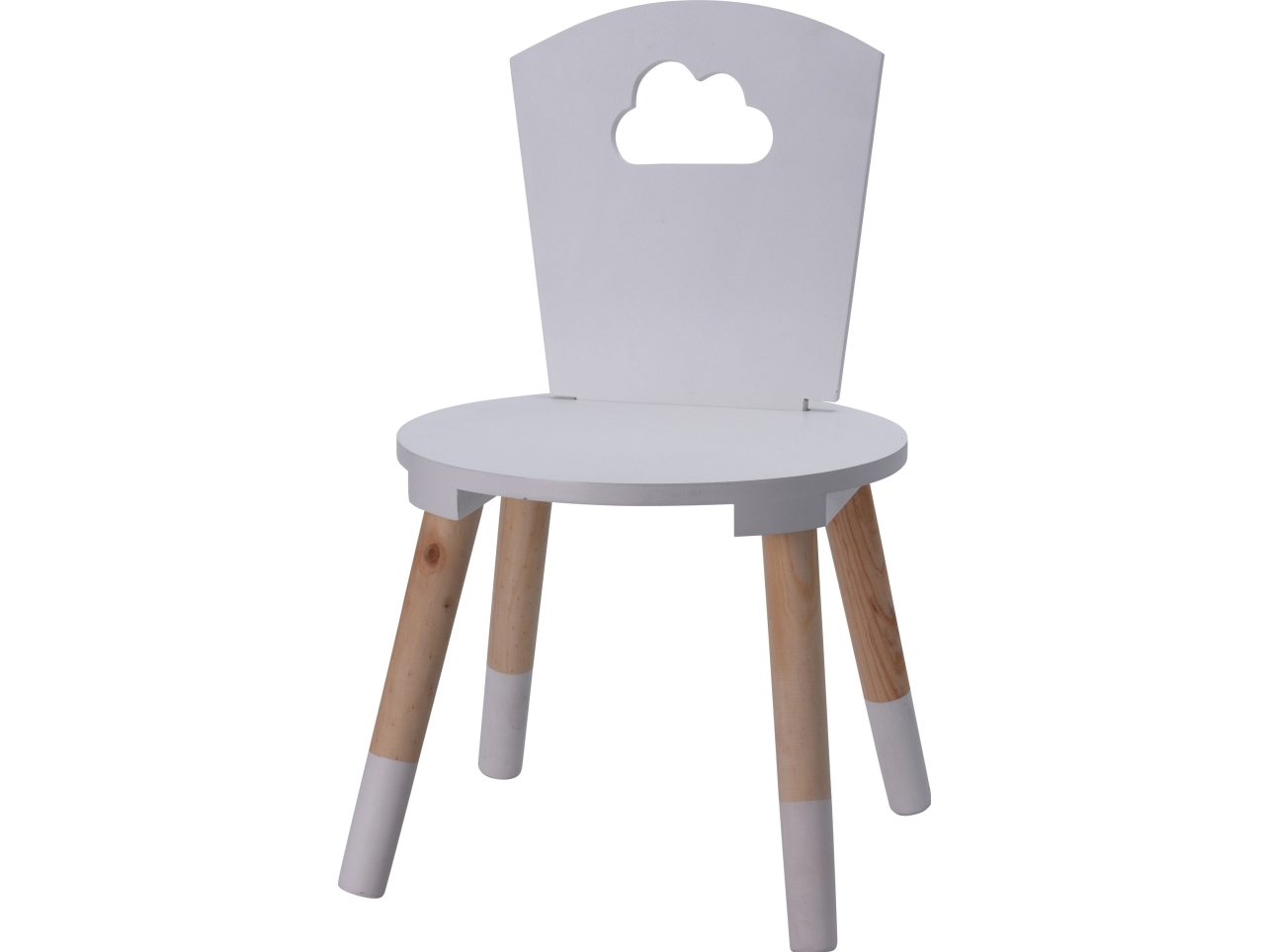 Kiti Vaikiška kėdutė Clouds, balta/ruda