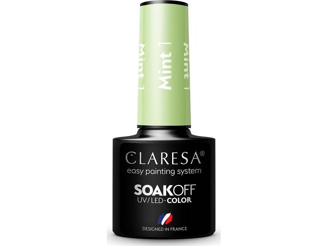 CLARESA Soak Off UV/LED Mint hybrid neglelak 1,5 g