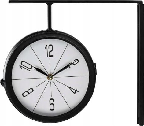 Koopman dobbeltsidet vægur sort moderne design 30 cm