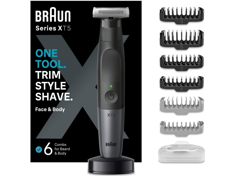 Braun XT5300, Svart, Plast, Rostfritt stål, Rektangel, 1 mm, 5 mm, Universal | N - A | GameStuff