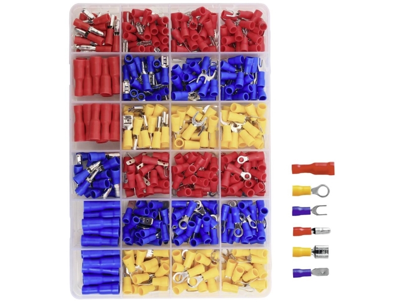 TRU COMPONENTS TC-12888380 Sortiment av anslutningsplintar 0,5 mm² - 2,5 mm² 500 st | EL Artiklar - Kablar och ledningar - Kabelsko och ärmar | GameStuff