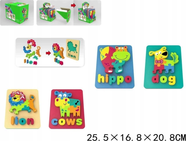 Gazelo Schaumstoff-Puzzle 12 Stück/Disp G200755 60109
