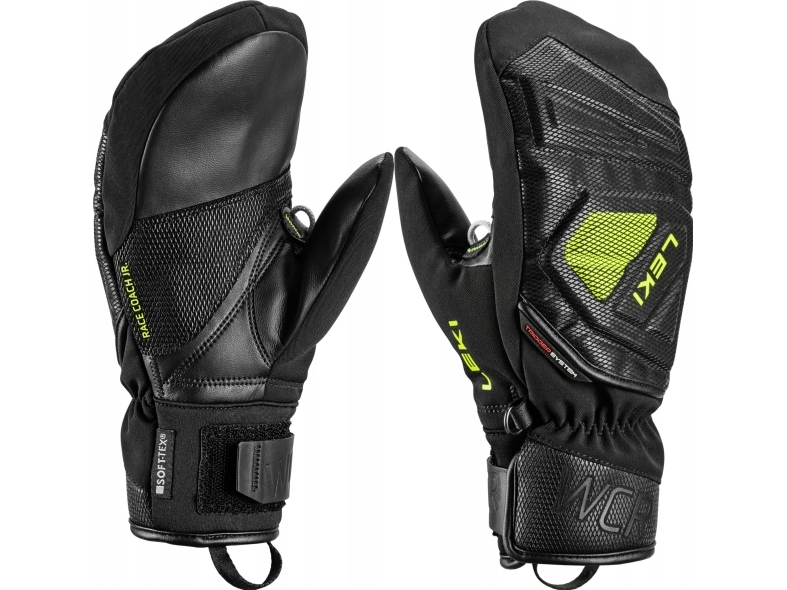 Leki LEKI RĘKAWICE WCR C-Tech 3D Jr. Mitt black-lemon 5.0